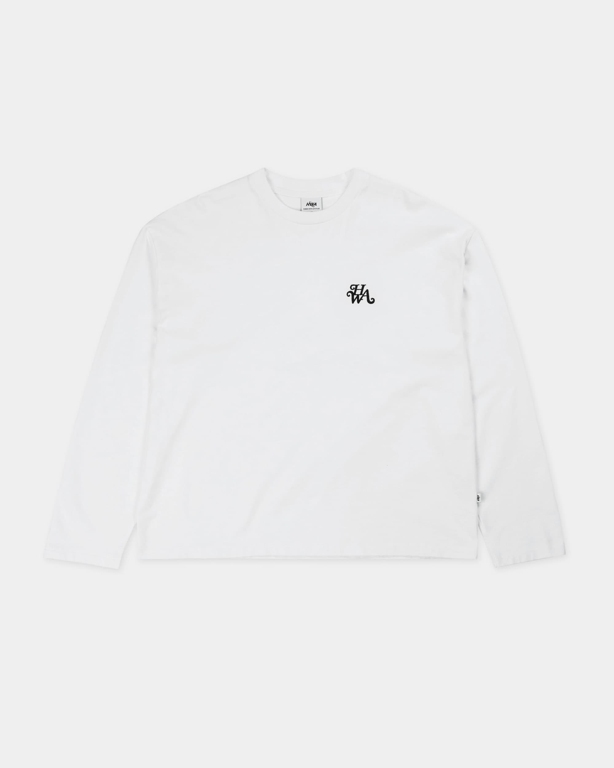 T-shirt manches longues Monogram - Blanc