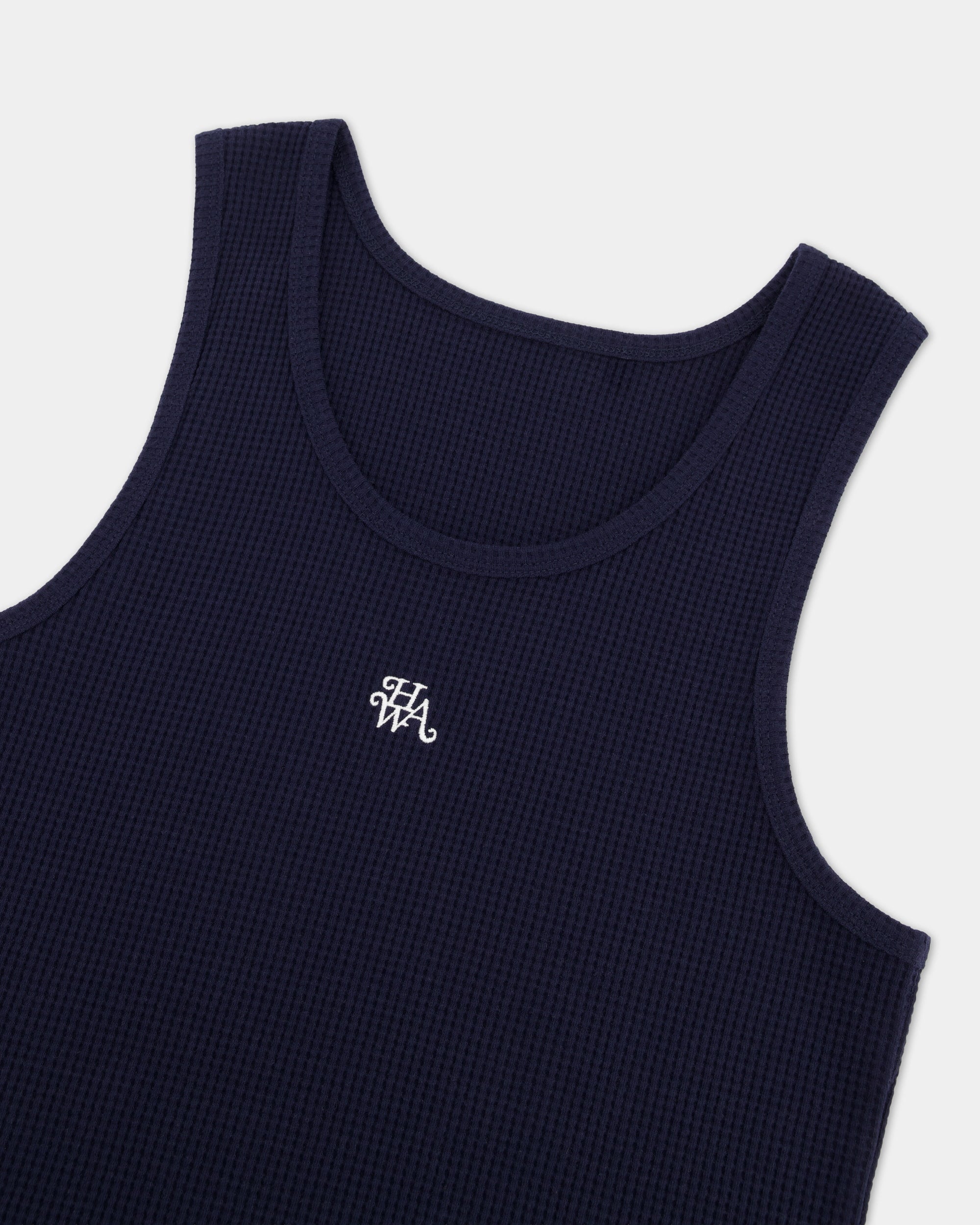 Débardeur Waffle Monogram - Marine