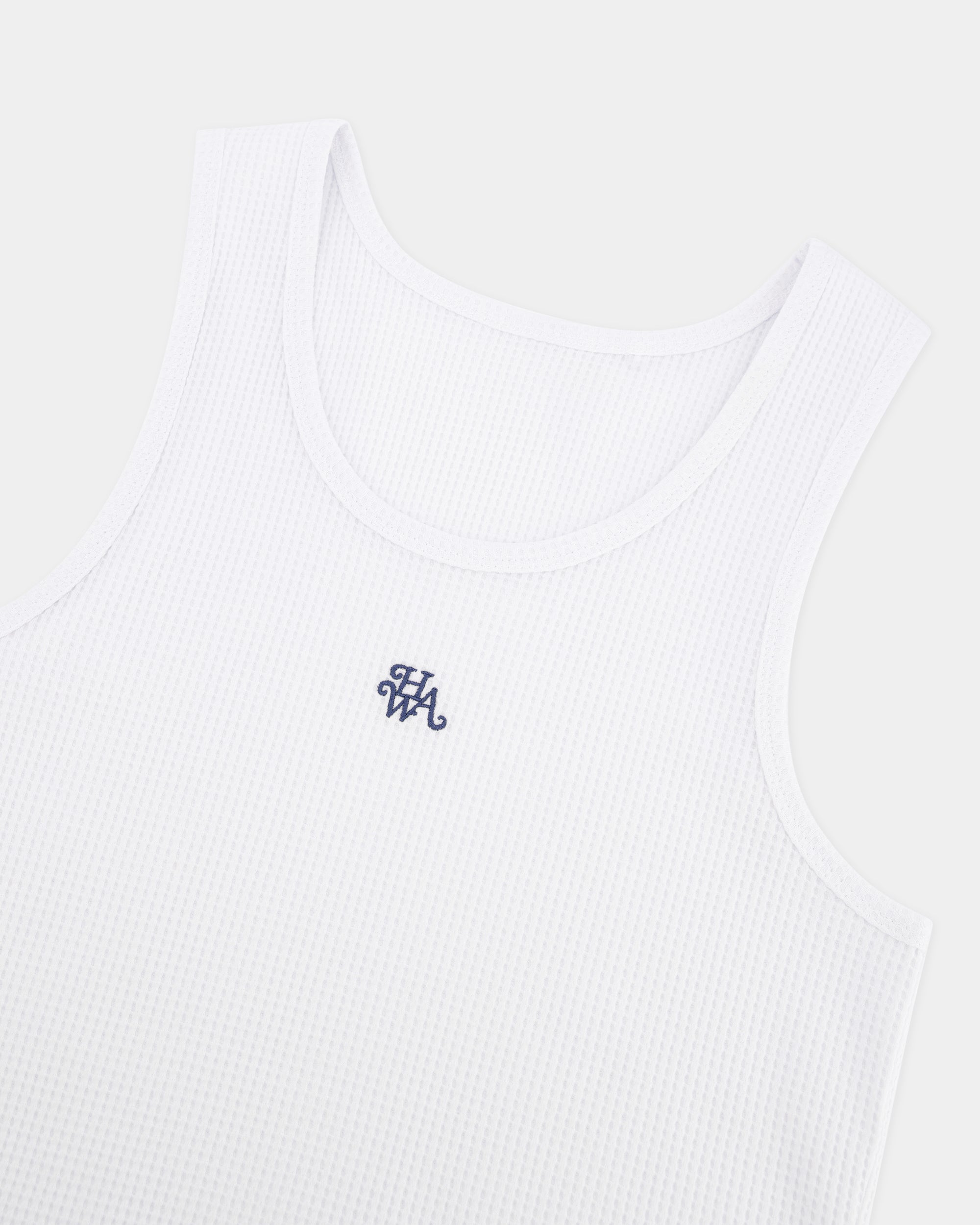 Débardeur Waffle Monogram - Blanc
