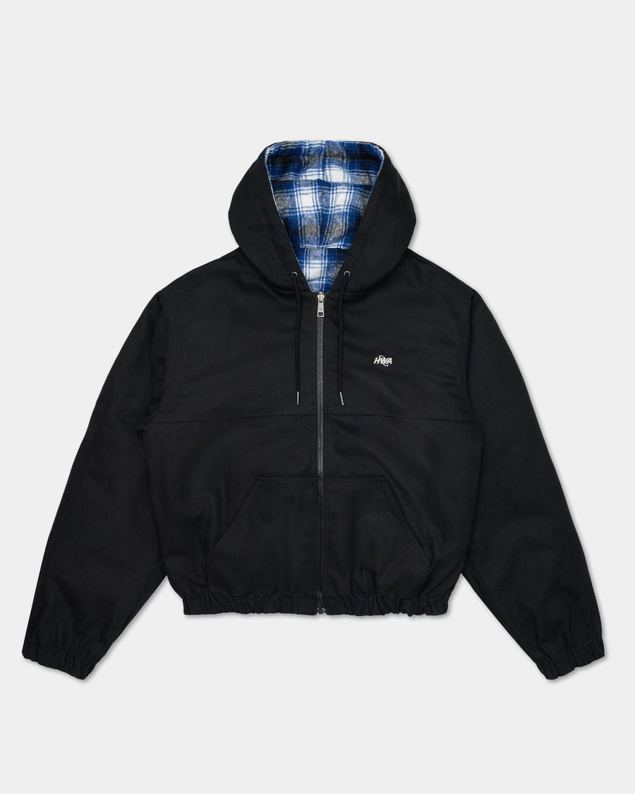 Blouson workwear à capuche réversible - Bleu