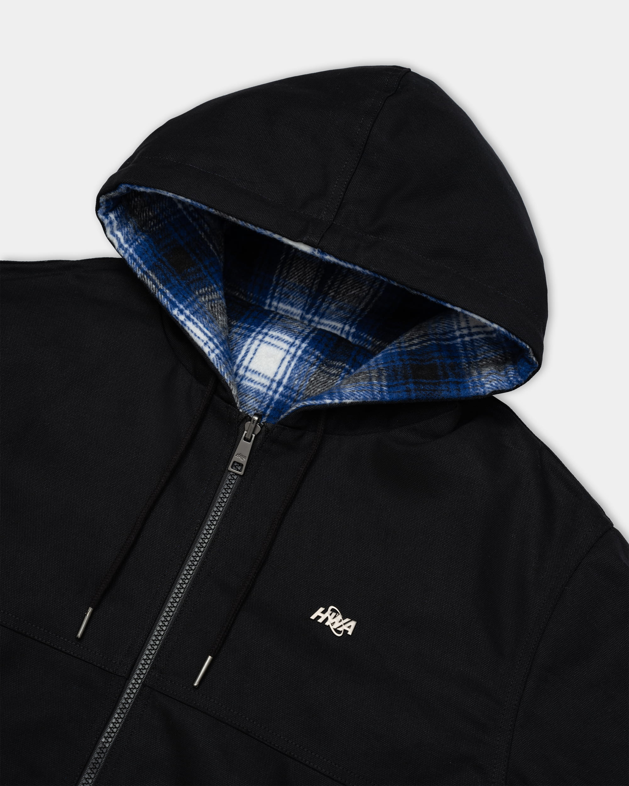 Blouson workwear à capuche réversible - Bleu