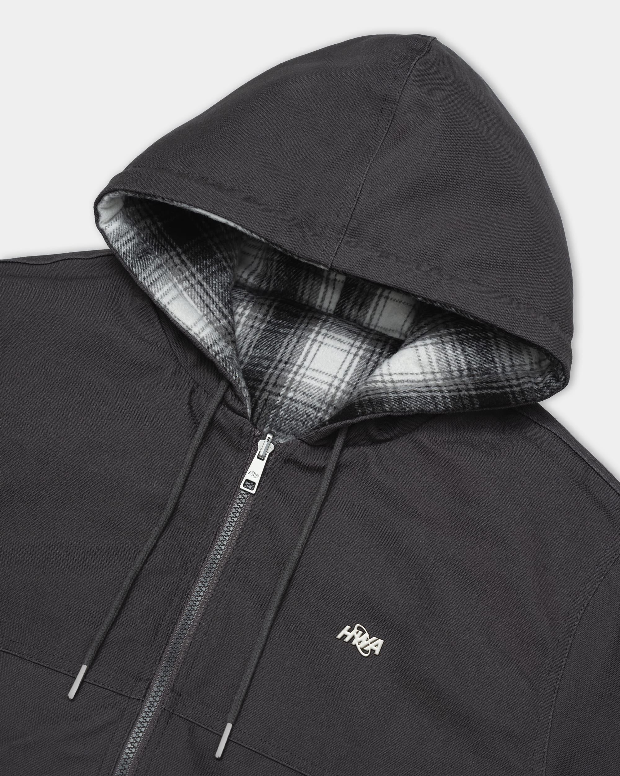 Blouson workwear à capuche réversible - Gris