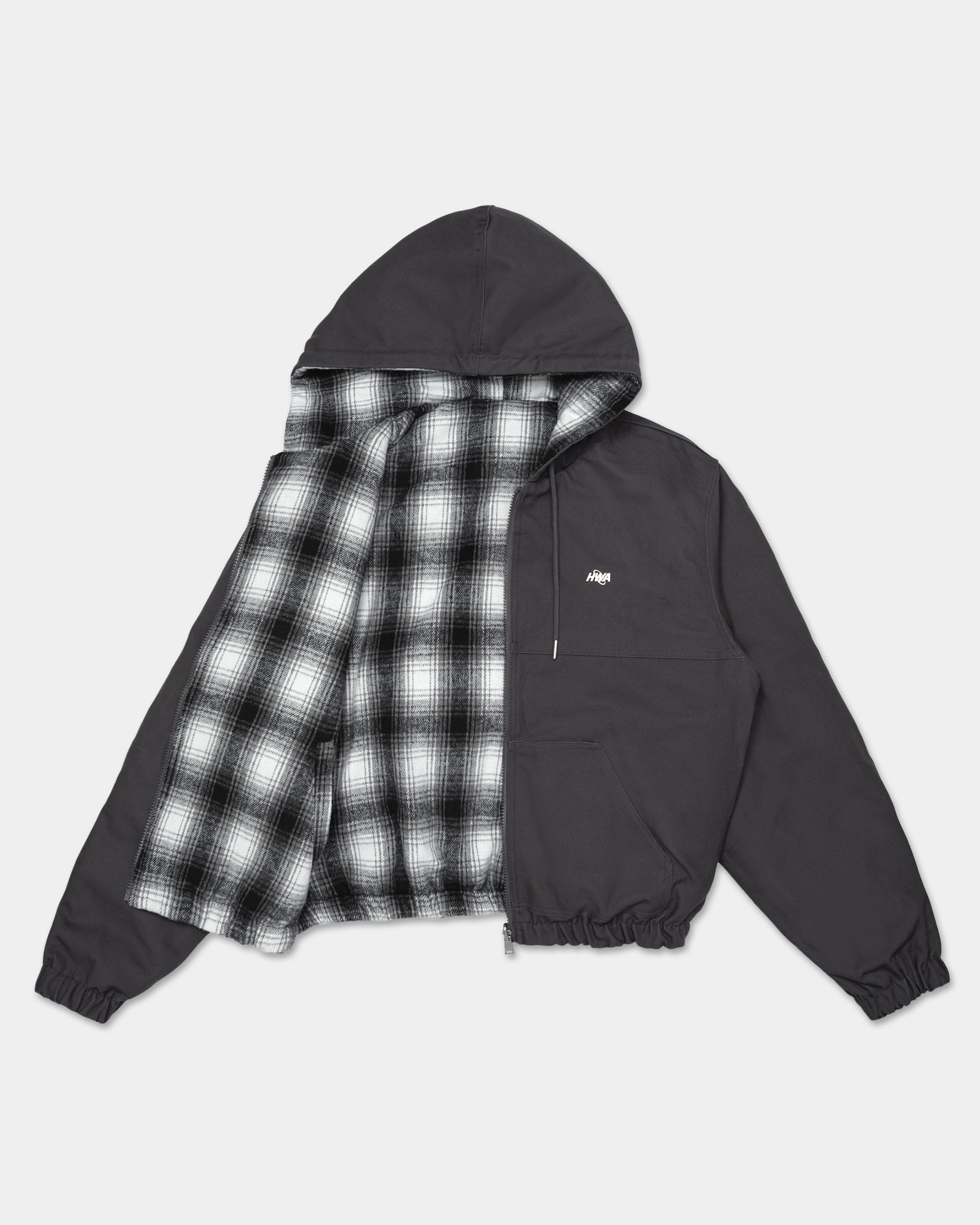 Blouson workwear à capuche réversible - Gris