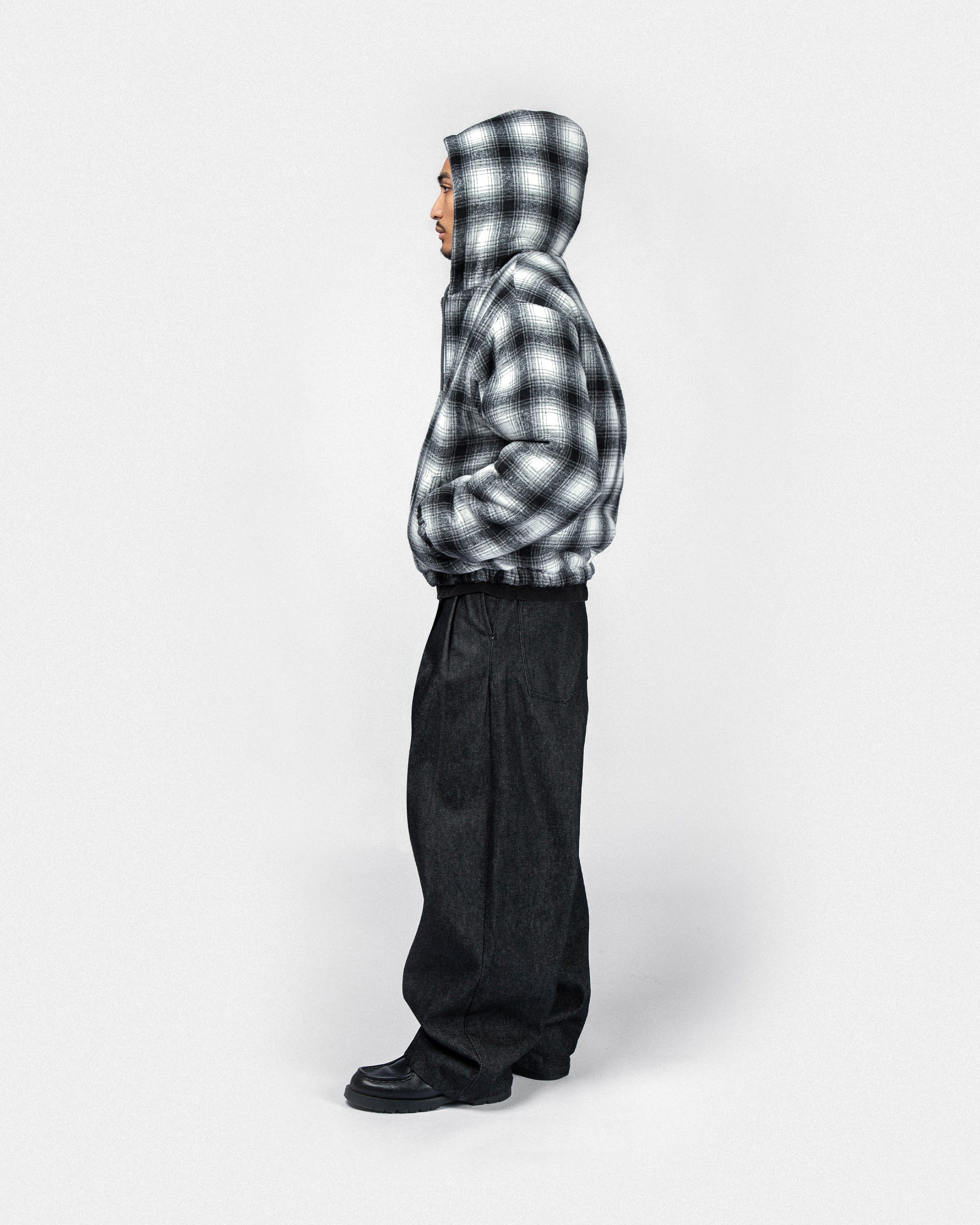 Blouson workwear à capuche réversible - Gris