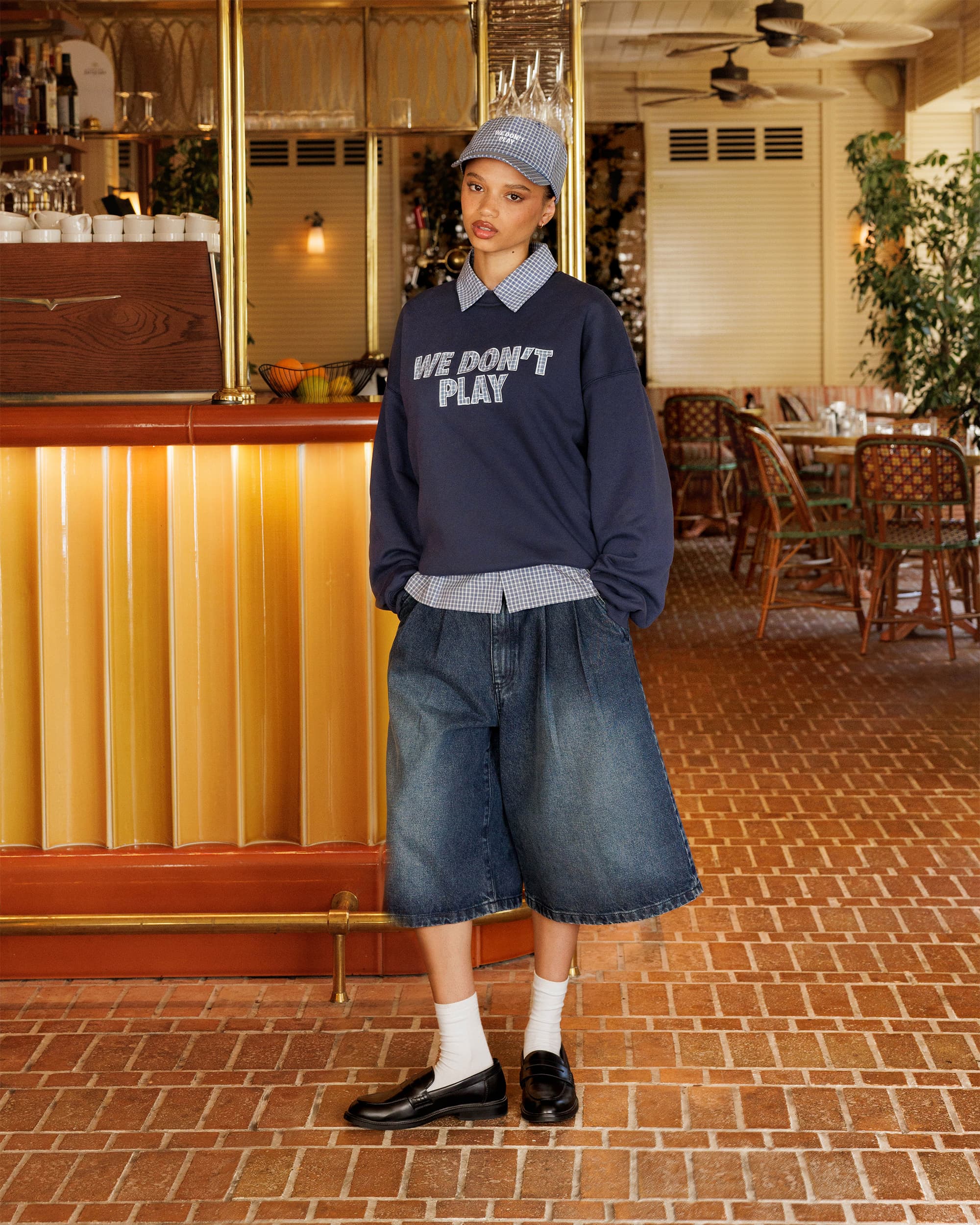 Navy WDP Sweatshirt – Crew Neck Boxy Fit 500 GSM | HWA – Human