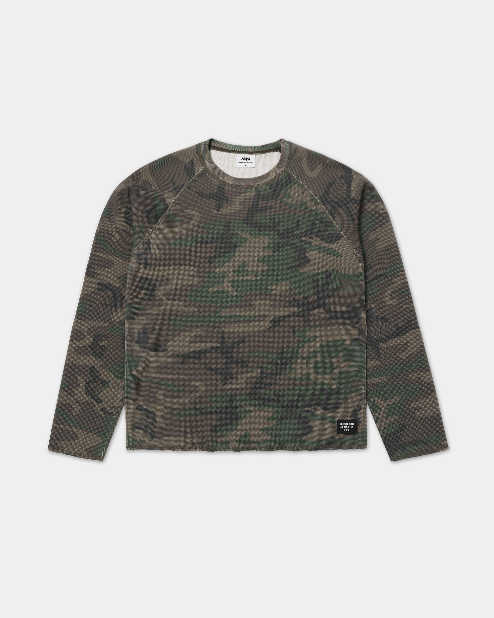 T-shirt Manches Longues Maille Gaufrée - Camo