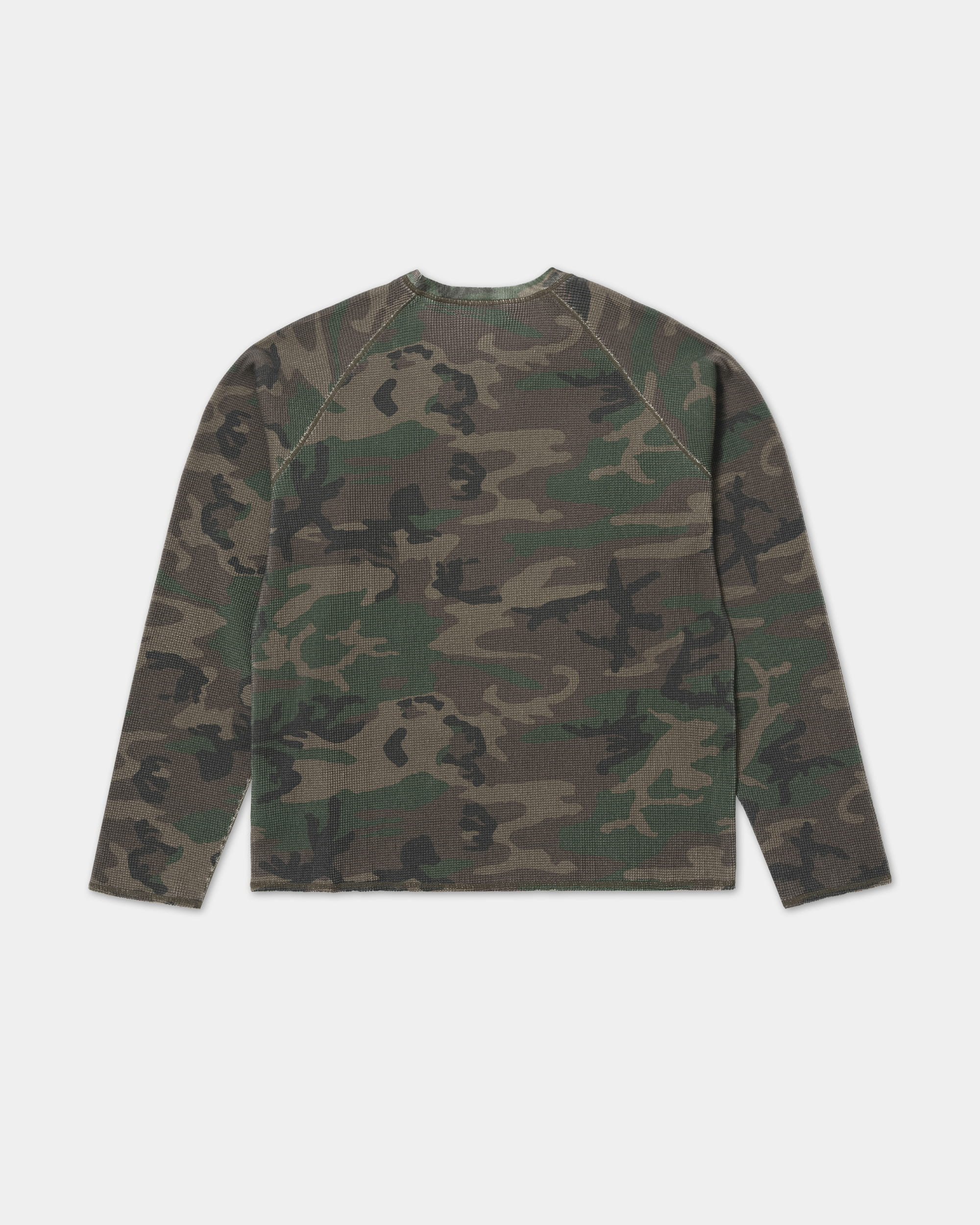 Camo Long Sleeve Thermal T-Shirt - Premium Waffle Knit | Human