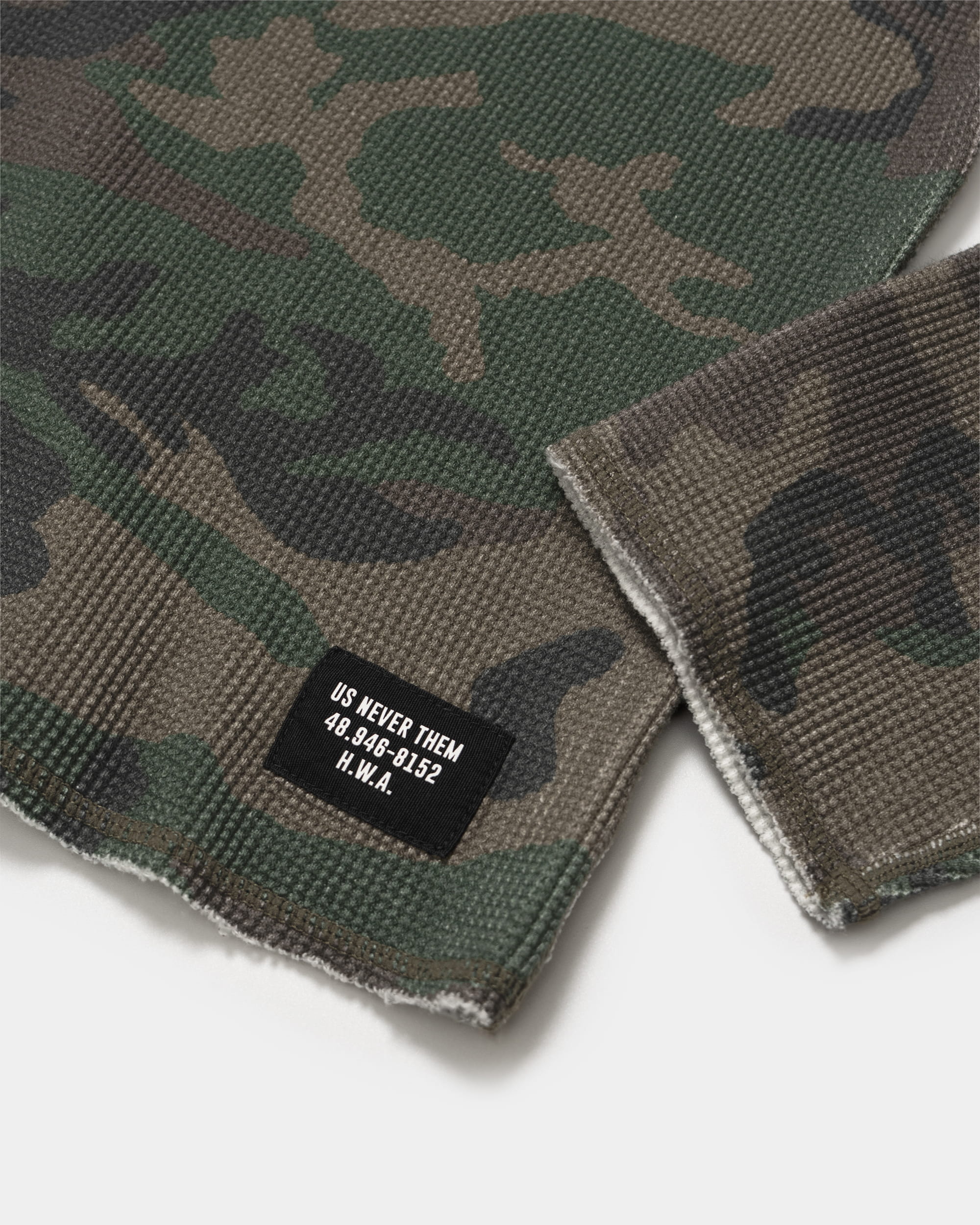 Camo Long Sleeve Thermal T-Shirt - Premium Waffle Knit | Human